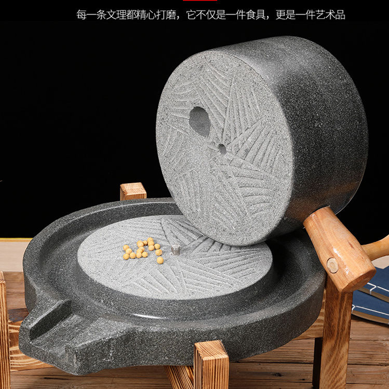 Flour Mill Grinder Stone Burr - Ręcznie rzeźbiony kamień młynek młyn zbożowy