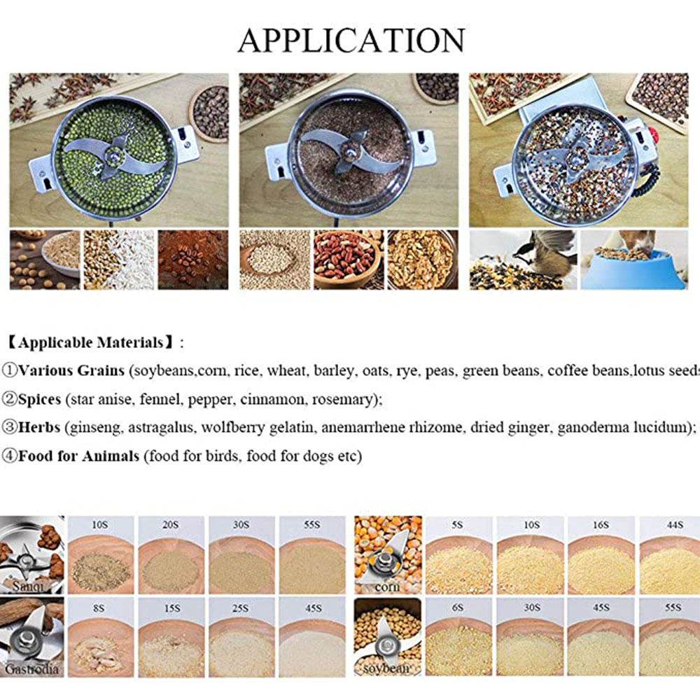 800g/1000g ziarna przyprawy He – Dry Grain Grinder Stainless Steel recenzja i cena