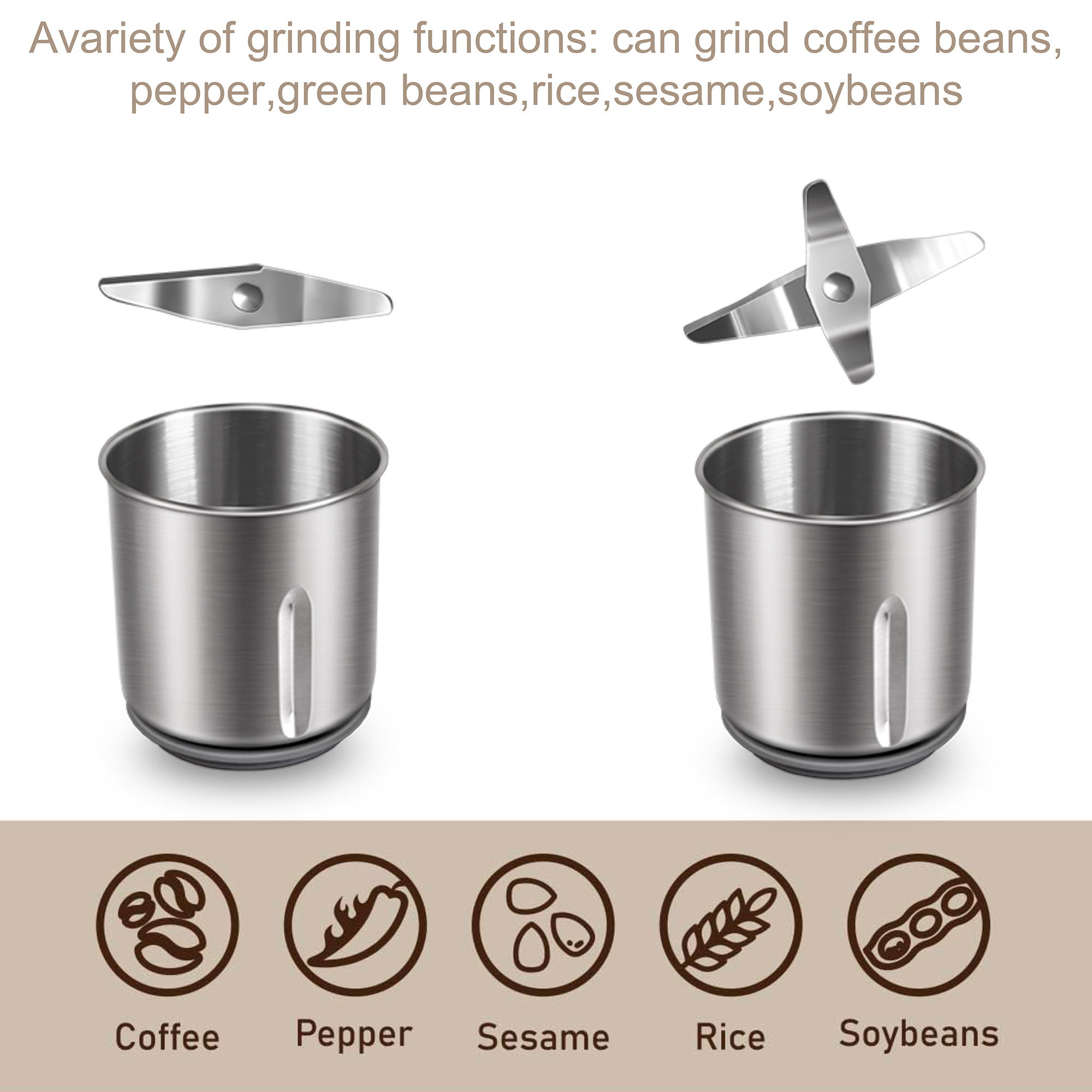 Odpinany elektryczny młynek do – Dry Grain Grinder Stainless Steel recenzja i cena