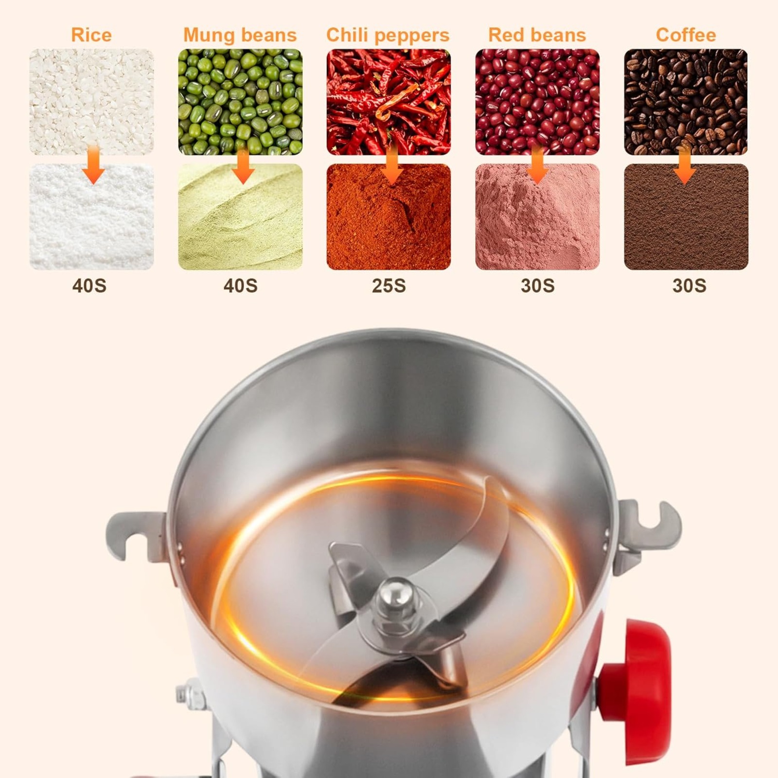 Elektryczny młynek do ziaren o – Dry Grain Grinder Stainless Steel recenzja i cena